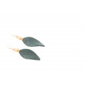 FLORENCIA STINGRAY EARRINGS, GREEN